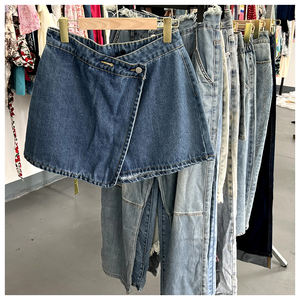 Venta caliente del fabricante al por mayor de pantalones vaqueros retro de las mujeres de inventario de pantalones vaqueros sueltos de pierna ancha ropa de mezclilla pantalones vaqueros de las mujeres - Product Image 3