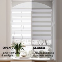 Stores zébrés sans fil pour fenêtres intérieures, occultation à 70 %, filtration de la lumière, traitements de fenêtres jour/nuit, intimité pour la maison et le bureau