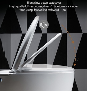 Diseño de lujo Oro Wc Montado en la pared Inodoro Económico Inodoro Baño Inodoro Colgante de pared Inodoro - Product Image 6