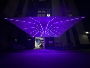 Sombrilla de 7M para Muebles de Exterior con Luces LED, Proveedor de Parasoles, Sombrilla Grande para <span class=keywords><strong>Patio</strong></span>, Café, Hotel y Restaurante - Product Image 5