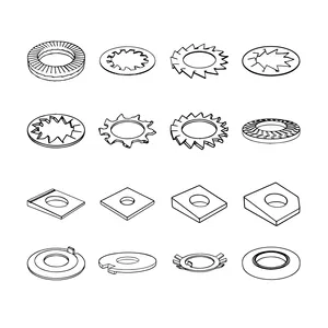 Rondelle plate en métal pour boltsrBlack Split Spring Square Lock Retenant la rondelle plate rondelles personnalisées attaches usine