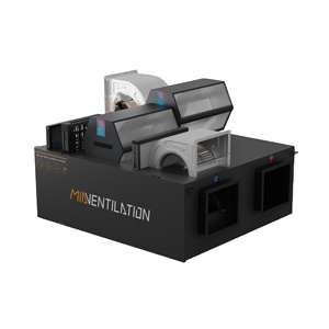 Ventilation HRV à <span class=keywords><strong>double</strong></span> <span class=keywords><strong>flux</strong></span> avec fonction de dérivation rectangulaire en acier inoxydable 4500m3/H, récupération de chaleur, air frais, extraction, économie d'énergie - Product Image 4