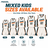 Ensemble d'uniformes de basketball pour enfants – Maillot et short personnalisés pour jeunes, légers et respirants, pour académies, camps et commandes d'équipes juniors