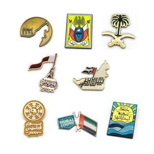 Fábrica al por mayor personalizado esmalte Arabia pines broche Metal teléfono pegatina insignias pines - Product Image 6