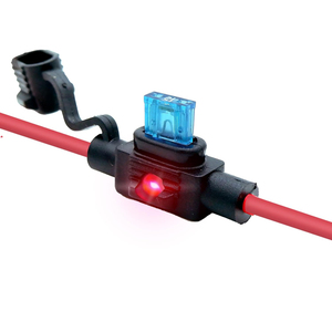 Мини IP67 32V Держатель предохранителя Водонепроницаемый Встроенный светодиодный держатель предохранителя 12 AWG 300 мм для автомобильной, морской - Product Image 1