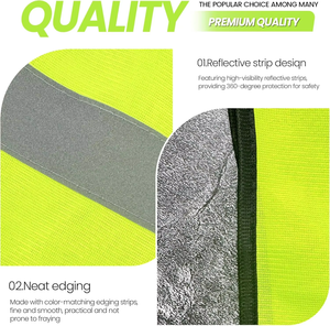 Gilet de sécurité réfléchissant à haute visibilité avec logo personnalisé, imprimé de dessins animés, LED clignotante, pour les activités de plein air des enfants - Product Image 3