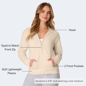 <span class=keywords><strong>Sweat</strong></span>-shirt à capuche pour <span class=keywords><strong>femme</strong></span> EcoSmart, entièrement <span class=keywords><strong>zippé</strong></span>, en polyester/coton uni - Product Image 2