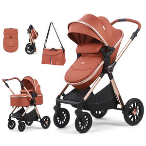 ヨーロッパスタイル3in1折りたたみ式ベビーカー、ベビーキャリッジ、ベビーカー、乳母車、3in1チャイルドシート付き - Product Image 3