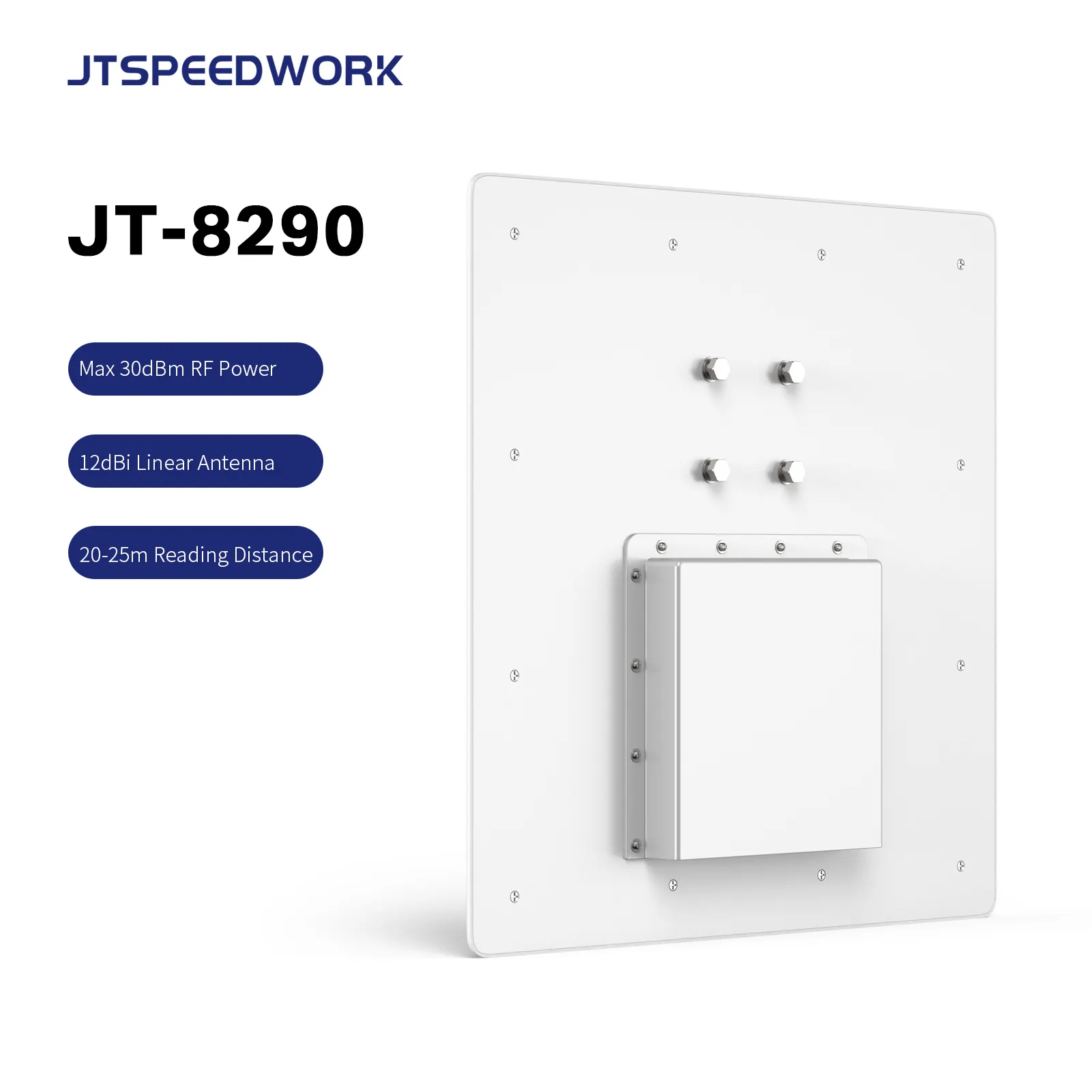 JT-8290 RFID Reader 25-20m Inventory Management Long Range Distance 900MHz Fixed UHF RFID Reader with C++  Java SDK