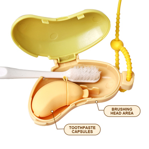 Boîte de rangement portable et écologique pour brosse à dents en plastique, avec capuchon de protection en forme de <span class=keywords><strong>banane</strong></span>, couleur et logo personnalisables – Mignonne, pour la maison et les voyages - Product Image 3