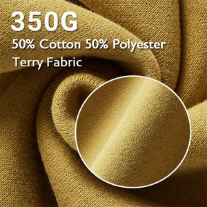 Personalización de los hombres de algodón poliéster 300g sudadera de lana de manga larga mezcla de algodón pulóver cuello redondo sudadera hombres - Product Image 5