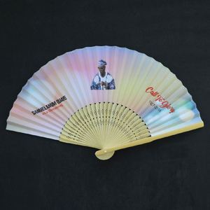 พัดผ้าไผ่ลายการ์ตูนแบบคลาสสิกสำหรับของขวัญทางธุรกิจ - Product Image 1