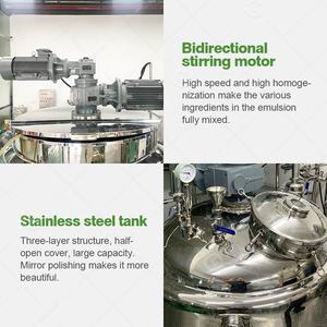 Mélangeur d'émulsification liquide de rouge à lèvres électrique à grande vitesse chauffée automatique de 250L pour Mayo Commercial - Product Image 3