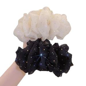 Pince à cheveux griffe ciel étoilé <span class=keywords><strong>en</strong></span> maille double face pour femmes Runaway Princess Head Bow Acetate Material Shark Hair Accessory - Product Image 5
