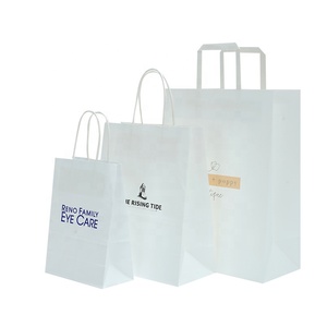Bolsas de <span class=keywords><strong>Papel</strong></span> <span class=keywords><strong>Kraft</strong></span> Personalizadas al por Mayor, Bolsas de Compras Impresas con su Propio Logotipo, Bolsas de Regalo de Lujo en Color Marrón y Blanco - Product Image 6