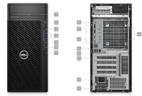 Ordinateur de travail Dell Precision T3680 avec processeur I7-14700K, 128 Go, 512 Go + 8 To, carte graphique RTX4080-16G