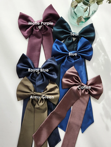 โบว์ผูกผมทำจากโพลีเอสเตอร์ซาตินอุปกรณ์จัดงานแต่งงานขนาดใหญ่สำหรับเด็กและผู้ใหญ่สำหรับของขวัญ<span class=keywords><strong>เพื่อนเจ้าสาว</strong></span>หรือแต่งตัว - Product Image 3