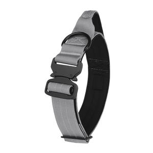 Nylon <b>Dog</b> <b>Collar</b> Heavy Duty Adjustable Padded Pet <b>Collar</b> with Control Handle Metal Buckle for Training Walking - Product Image 1