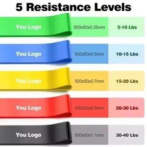 Set di Fasce Elastiche in Lattice Personalizzabili per Fitness, Produzione all'Ingrosso con Logo Personalizzato - Product Image 5