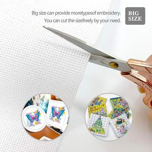 Algodão puro <span class=keywords><strong>Aida</strong></span> Pano Grande Tamanho 14 Contagem, Tecido Branco Cross Stitch - Product Image 6