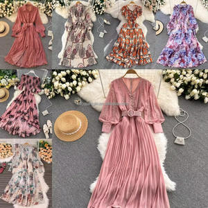 Vestidos Casuales <span class=keywords><strong>de</strong></span> Moda Europea y Americana para Mujer, Impresos, Precio Bajo <span class=keywords><strong>de</strong></span> Fábrica, Venta Directa - Product Image 6