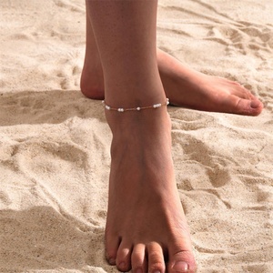 Fashion Fine Jewelry <b>Anklet</b> Fine Anniversary Gift <b>Gold</b> Plated Stainless Steel Pearl Charm <b>Anklets</b> - Product Image 5