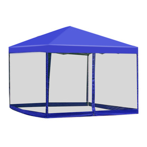 Gazebo <span class=keywords><strong>3x3</strong></span> pliable, tente de plage facile à monter, <span class=keywords><strong>moustiquaire</strong></span> en polyester, intérieur/extérieur, simple couche, imperméable - Product Image 2