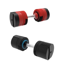 Ensemble d'haltères unisexe réglables de haute qualité avec revêtement plastique coloré, anti-chute, à ajustement rapide, par incréments de 1 kg