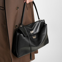 Sac fourre-tout en cuir de veau véritable sur mesure, sac à main, sac épaule, sac sous le bras, grande capacité, sac de transport pour femmes