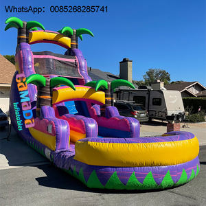 Tobogán de agua inflable de mármol Luau de verano de 15 pies, piscina gigante para salpicaduras de agua en el patio trasero para escuela y centro comercial, actividades al aire libre - Product Image 1