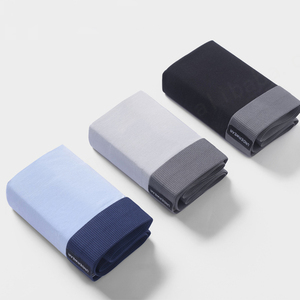 Personalized Boxers Brief Short Leg Male Basic <b>Trunk</b> Elastic Band Breathable Solid Seamless <b>Men's</b> Modal Boxers for <b>Men</b> Brand - Product Image 3