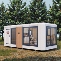 Bunker de survie, maison en acier, villa modulaire avec construction rapide, alimentée à l'énergie solaire, équipée de systèmes de purification de l'air et de l'eau