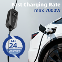 Cargador Portátil para Vehículos Eléctricos GDON Nivel 2 para el Hogar, Tipo 2, Estación de Carga Portátil para Autos Eléctricos Residenciales con Cable de 5m