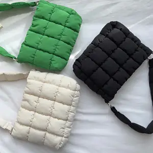 rend ladies one-shoulder bag simple handbag fashion green quilted top handle handbag women