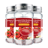 Gélules d'huile de fruit d'argousier et de lycopène à marque privée OEM 0,5 g – Supplément antioxydant pour adultes, soutien de la santé immunitaire