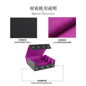 Caja de Cartas de Juego Personalizada de Material PU para Almacenamiento de Cartas Coleccionables y Tablero de Juego para <span class=keywords><strong>Tarot</strong></span>, MTG, Pokémon, TCG, Yugioh - Product Image 4