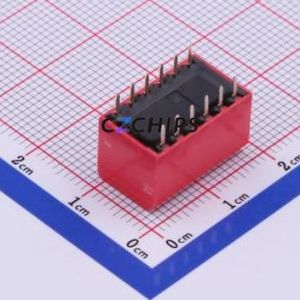 NDP-06V DIP Switch Through hole Component (THT) Switch ( Number of Switch Sections: 6 )( Lead Spacing: 2.54mm )( Color: Red ) - Product Image 2