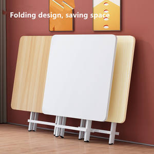 Table à manger pliante pour l'extérieur, portable, pique-nique, camping, salle de <span class=keywords><strong>location</strong></span> domestique, table pliante carrée simple et 4 chaises - Product Image 4