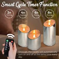 Ensemble de bougies sans flamme Bougie rechargeable par USB Lampe télécommandée Bougies avec minuterie et gradateur Lampe de décoration de Noël