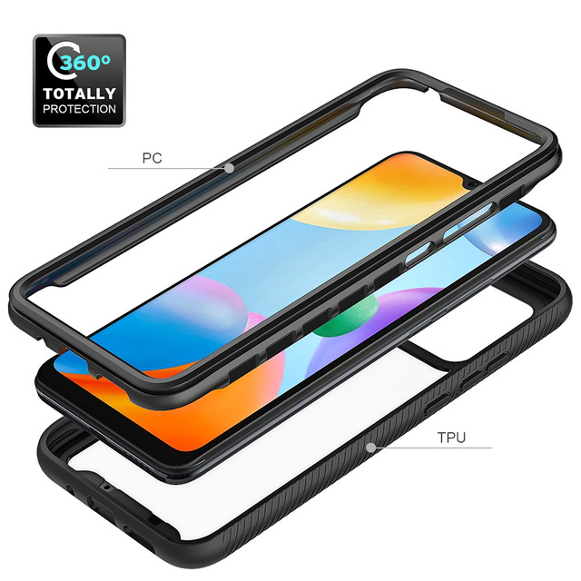 360 Full Classic Plastic Silicone Phone Cases for Redmi NOTE 9 11 PRO S Protective Cover Shockproof Waterproof Case