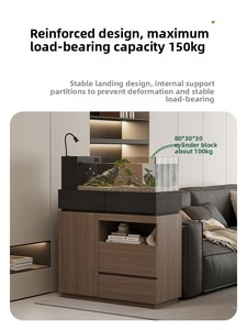 Mobiletto per Acquario con Vano Nascosto, Design Minimalista Italiano, in Legno Massello Multistrato, per Soggiorno e <span class=keywords><strong>Casa</strong></span> - Product Image 3