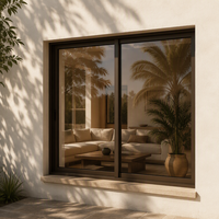 Ventanas Corredizas de Doble Acristalamiento, de Alta Calidad, en Aleación de Aluminio, Diseño Moderno, Resistentes al Viento y a Impactos, Gran Venta