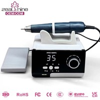 Zeal Shine Ponceuse à ongles professionnelle de salon, haute vitesse, pour dépose de gel, de bureau, sans chaleur, avec moteur à balais