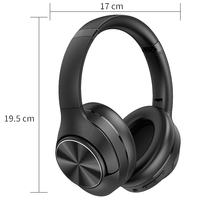 Casque sans fil ANC à réduction de bruit hybride, circum-auriculaire, longue autonomie de la batterie