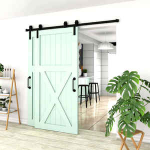 Fabrication professionnelle <span class=keywords><strong>porte</strong></span> en bois conception Simple chambre <span class=keywords><strong>porte</strong></span> <span class=keywords><strong>coulissante</strong></span> grange matériel Q235 acier au carbone - Product Image 4