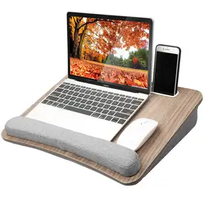 Bambu barato atacado portátil hospital móvel computador mesa para laptop e impressora