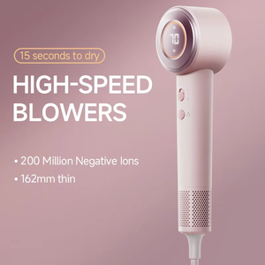 Pengering rambut Digital, pengering rambut Digital kecepatan tinggi dengan suhu konstan angin kuat, nozel Diffuser Mini, pengering rambut daya tinggi - Product Image 4