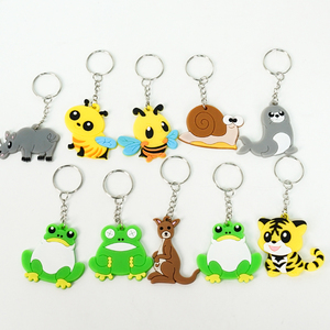 Designer Round Wristlet <b>Keychain</b> Soft PVC Business Key Ring Holder With Personalized Logo - Product Image 3