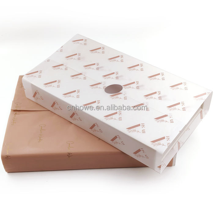 Custom Packaging Paper Printing Gold Foil Brand logo 17gms Paper for Product Packaging Clothing Cosmetics Gold logo Tissue Paper