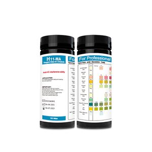 공장 직판 소변 검사 스트립 <span class=keywords><strong>11</strong></span>가지 항목 URS-11MA CE 인증 클래스 II 소변 분석기 및 시각적 사용 2년 보증 - Product Image 4